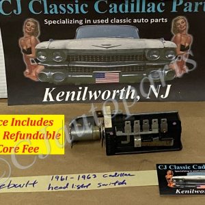 REBUILT 1961 1962 1963 CADILLAC DEVILLE ELDORADO FLEETWOOD DELCO REMY PARK LIGHT HEADLIGHT SWITCH (WITHOUT FOG LIGHTS)